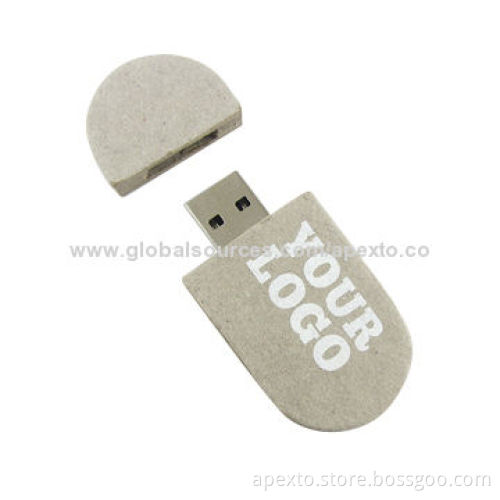 Recycle Paper USB Flash Drive with Up to 32GB Memory Capacity and Plug-and-play Function